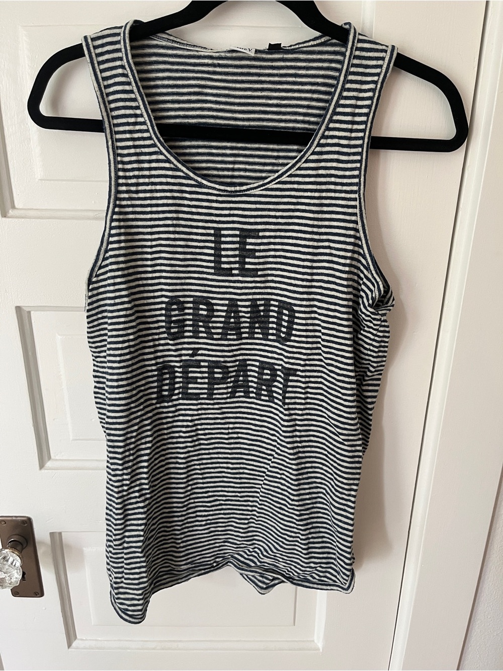 Clare V Navy and White Striped “camp fit” Tank